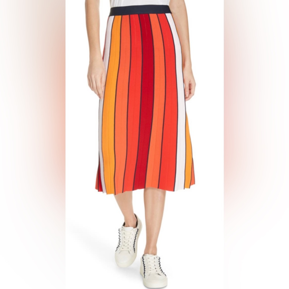 Tory Sport Tech Knit MIDI Skirt, Size L